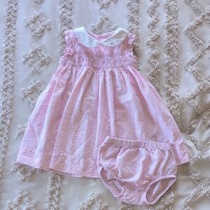 Carter's Pink Gingham Dress with White Trim